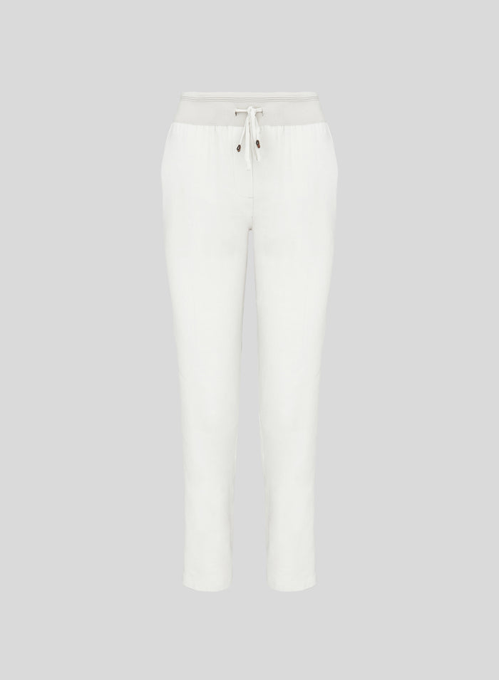 JOGGERS IN LINO E VISCOSA STRETCH