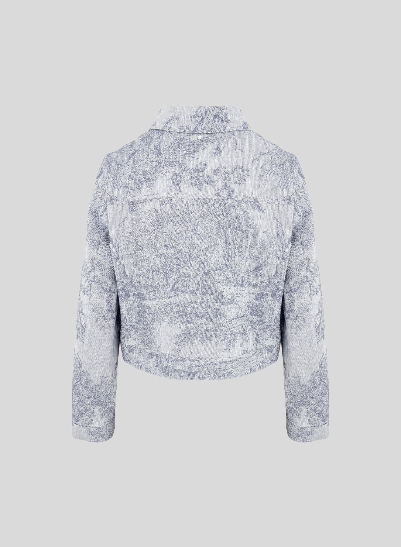 CABAN IN COTONE E LINO CON STAMPA JACQUARD TOILE DE JOUY