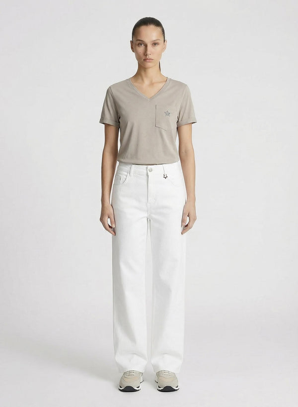 WIDE LEG DENIM PANTS
