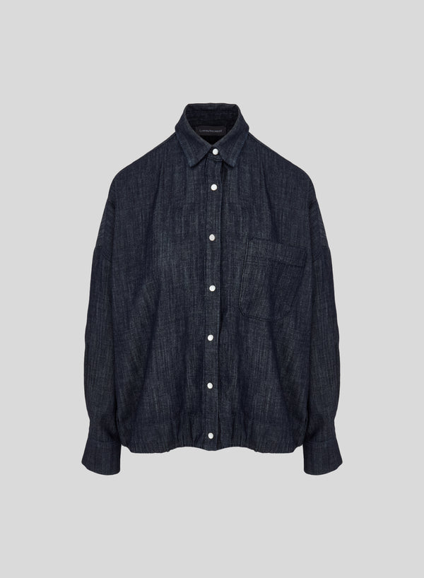 CAMICIA OVERSIZE IN DENIM FLUIDO