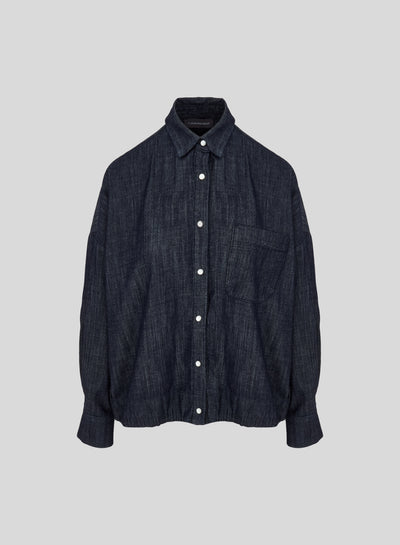 CAMICIA OVERSIZE IN DENIM FLUIDO