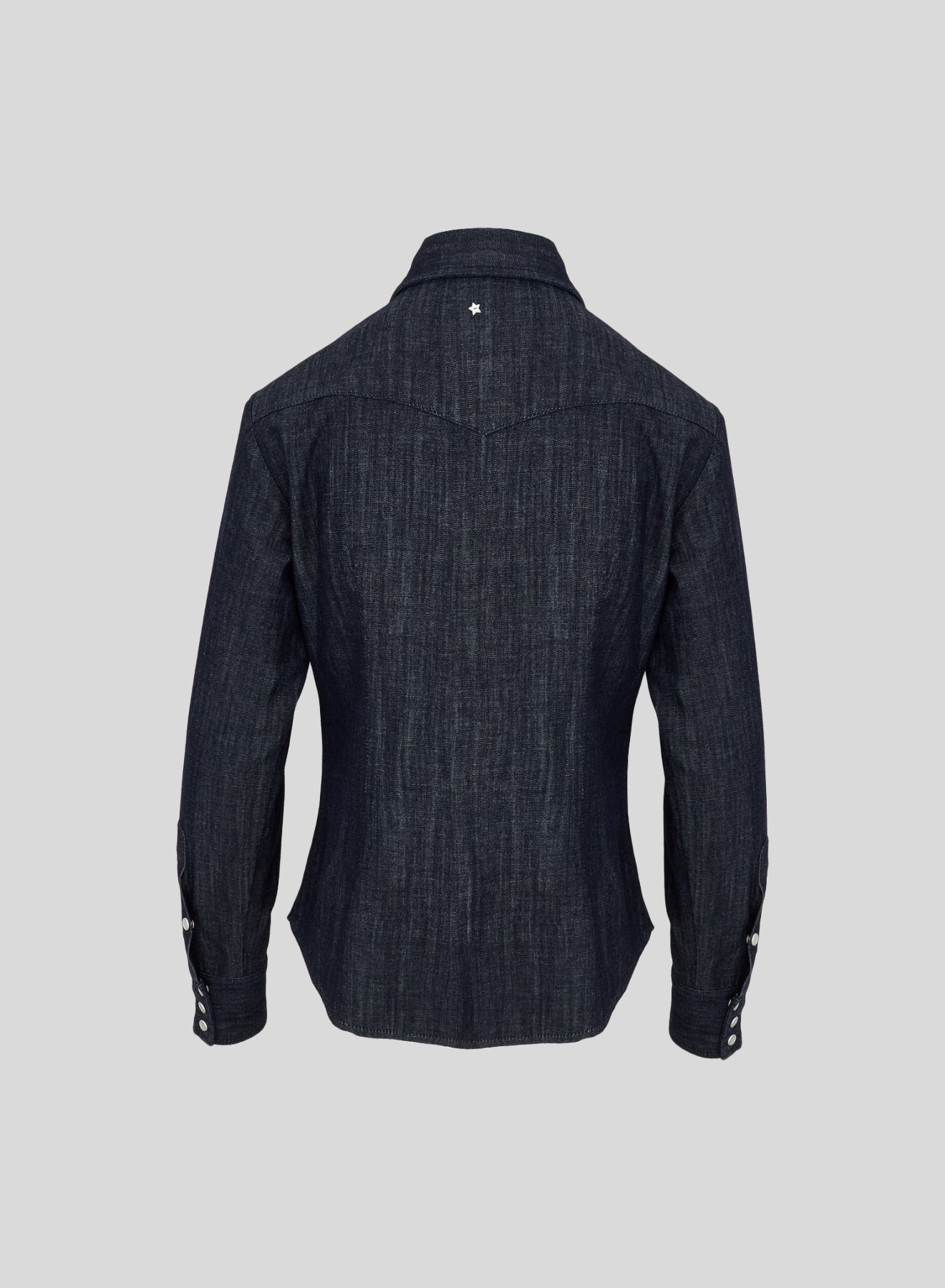 CAMICIA WESTERN IN DENIM FLUIDO