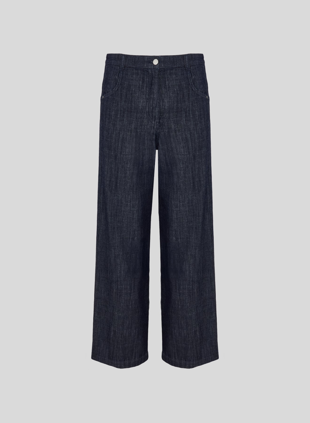 JEANS A GAMBA LARGA IN DENIM FLUIDO