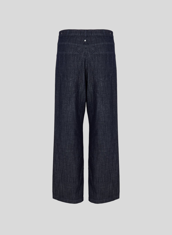 FLUID DENIM WIDE LEG PANTS