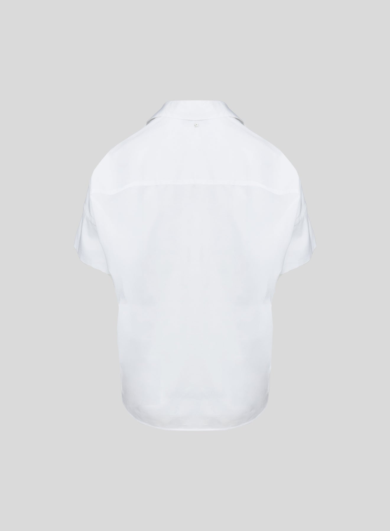 STRETCH COTTON POPLIN BLOUSE