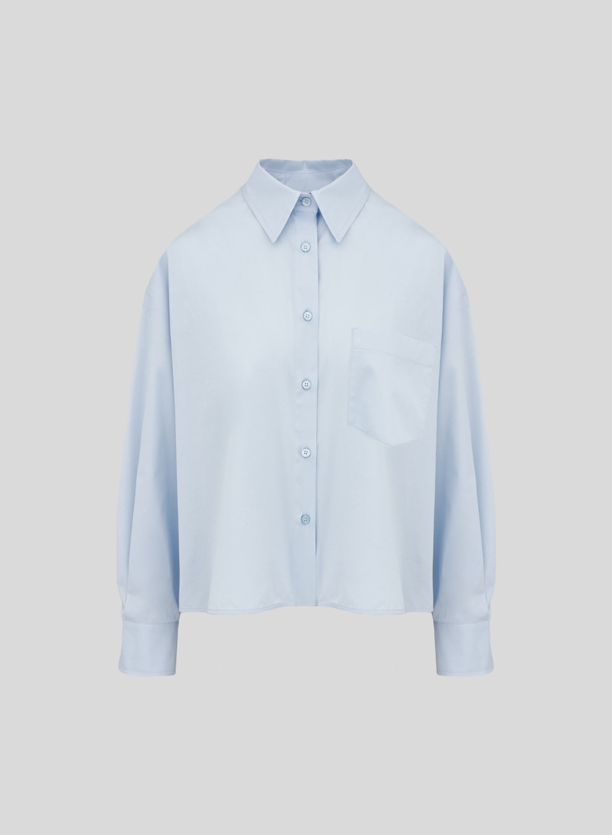 CAMICIA IN POPELINE CON BOTTONI SUL RETRO