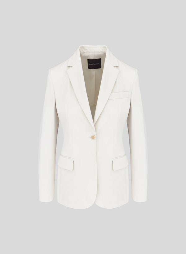 GIACCA MONOPETTO IN POPELINE DI COTONE STRETCH