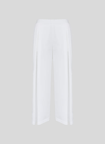 PANTALONI IN POPELINE DI COTONE STRETCH