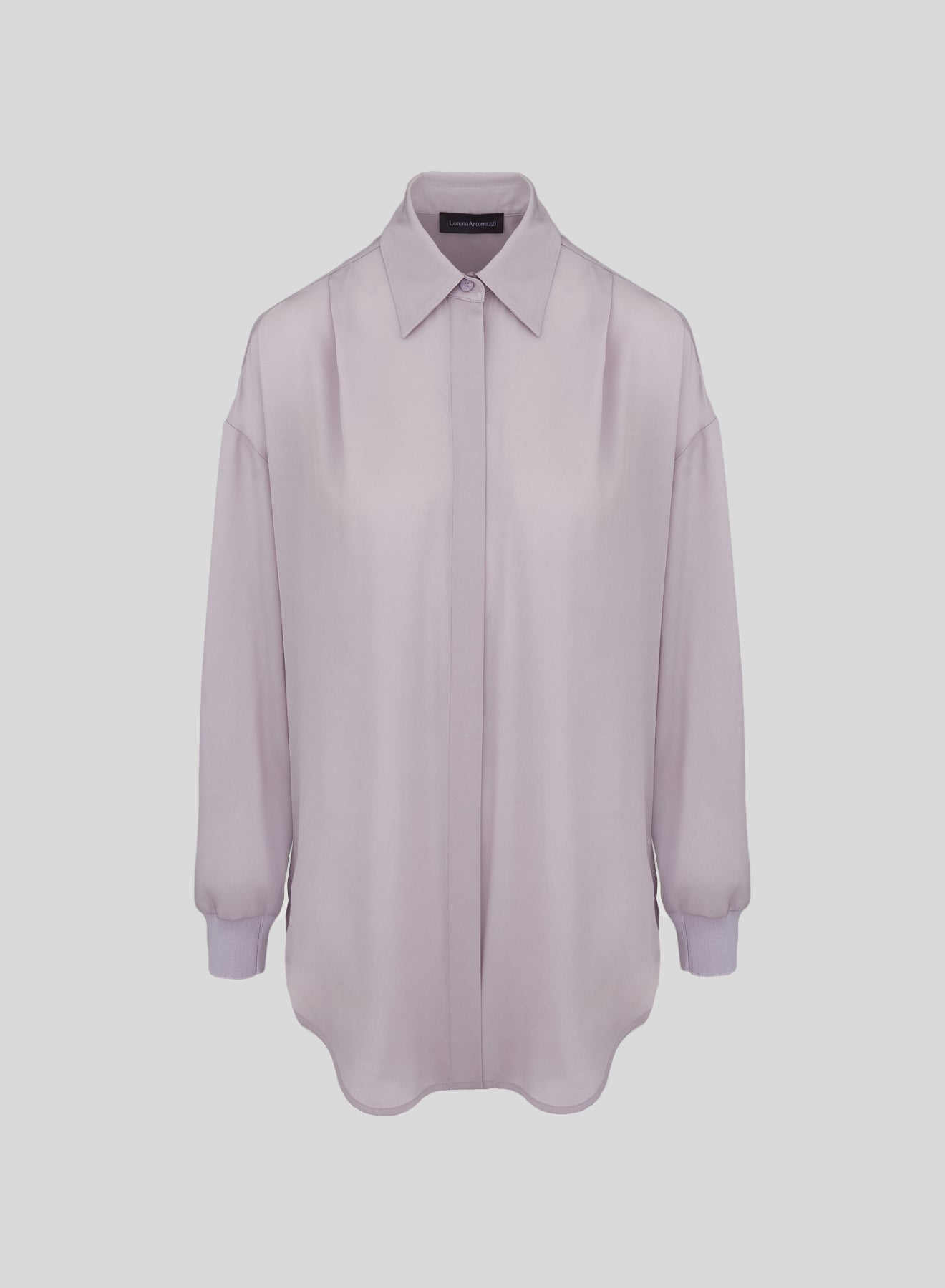 CAMICIA OVERSIZE IN TWILL DI MISTO SETA