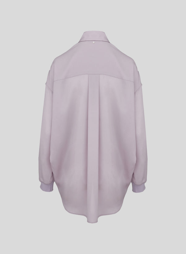 SILK BLEND TWILL OVERSIZED SHIRT