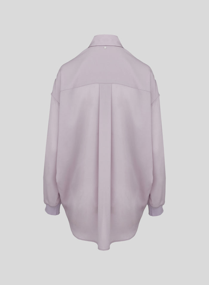 CAMICIA OVERSIZE IN TWILL DI MISTO SETA