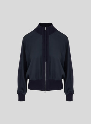BOMBER IN TWILL DI MISTO SETA E COTONE