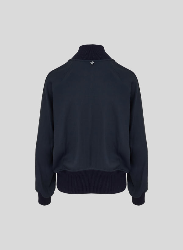 COTTON AND SILK BLEND TWILL BOMBER