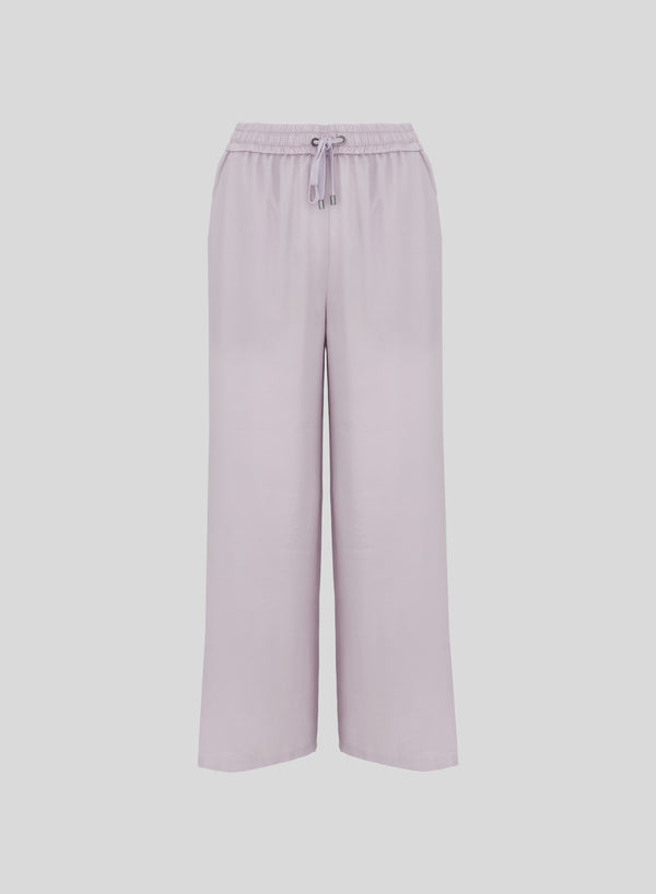 PANTALONI IN TWILL DI MISTO SETA