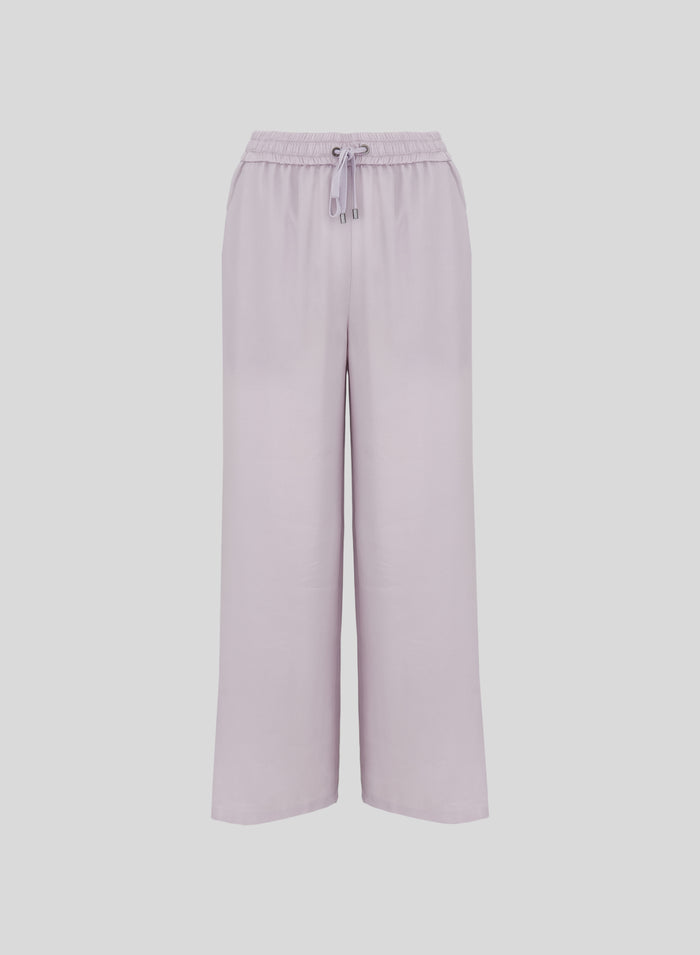 PANTALONI IN TWILL DI MISTO SETA