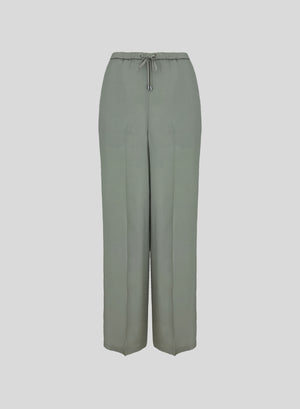 PANTALONI IN TWILL DI MISTO SETA