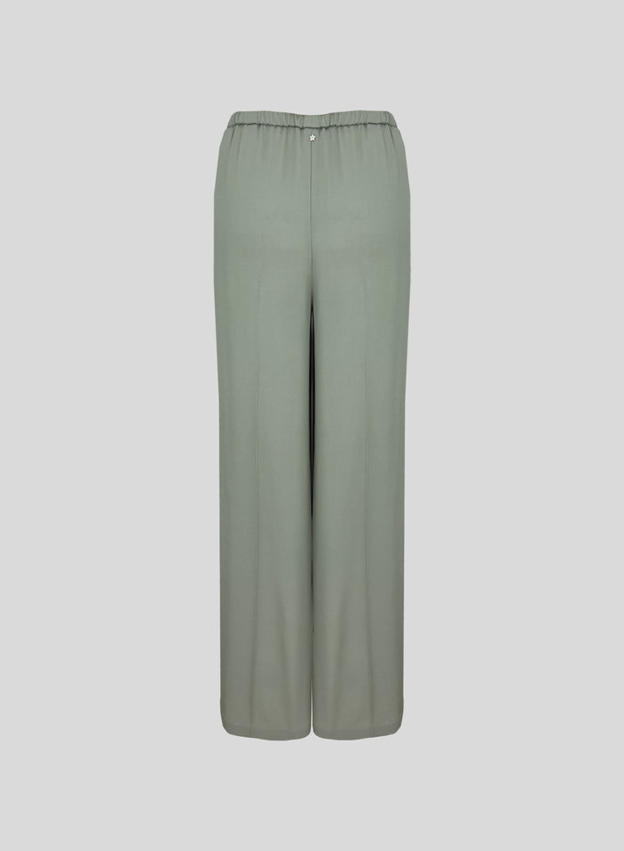 PANTALONI IN TWILL DI MISTO SETA