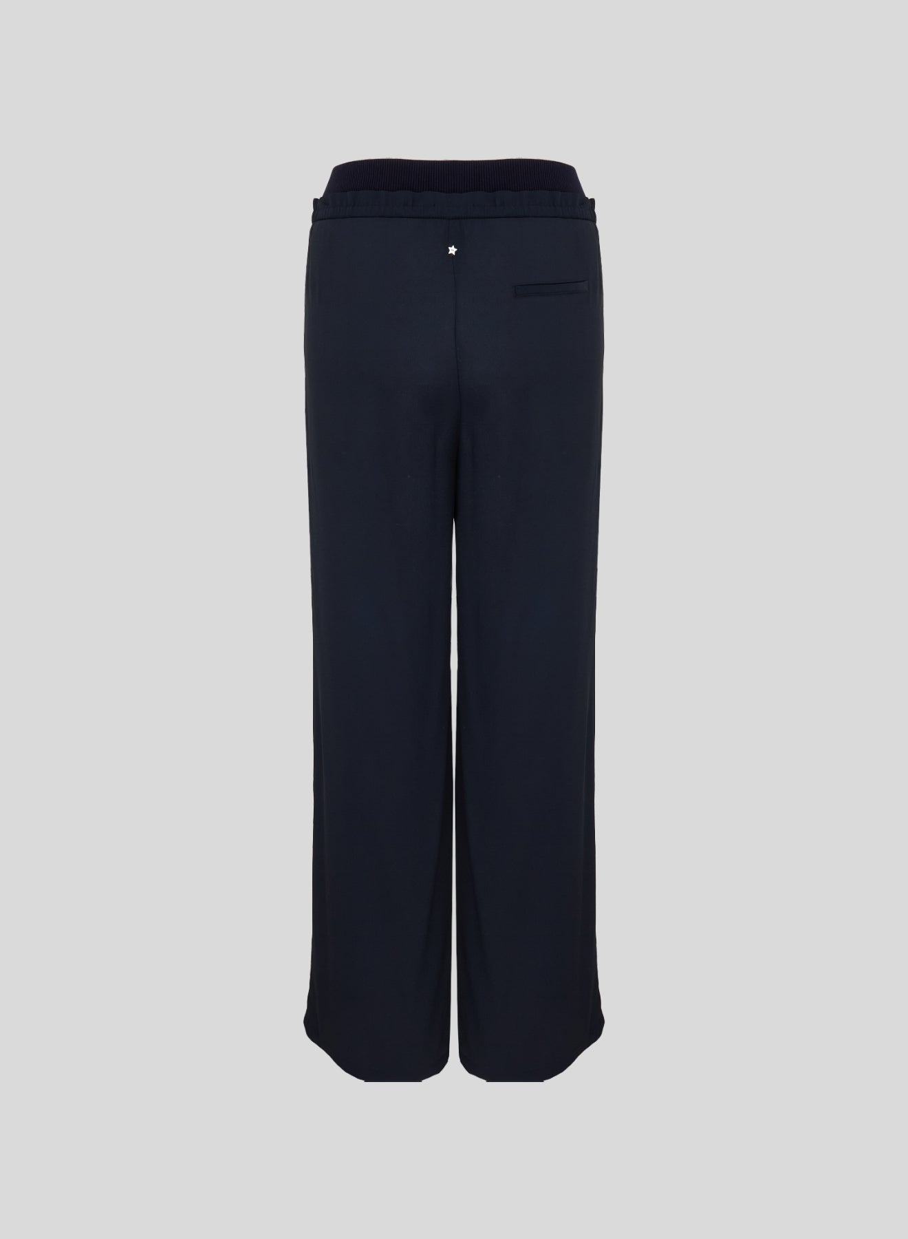 PANTALONI A GAMBA LARGA IN TWILL DI MISTO SETA