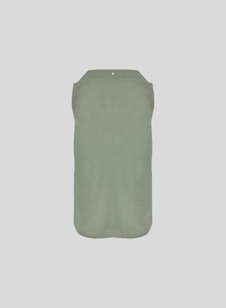 COTTON AND SILK BLEND TWILL TOP