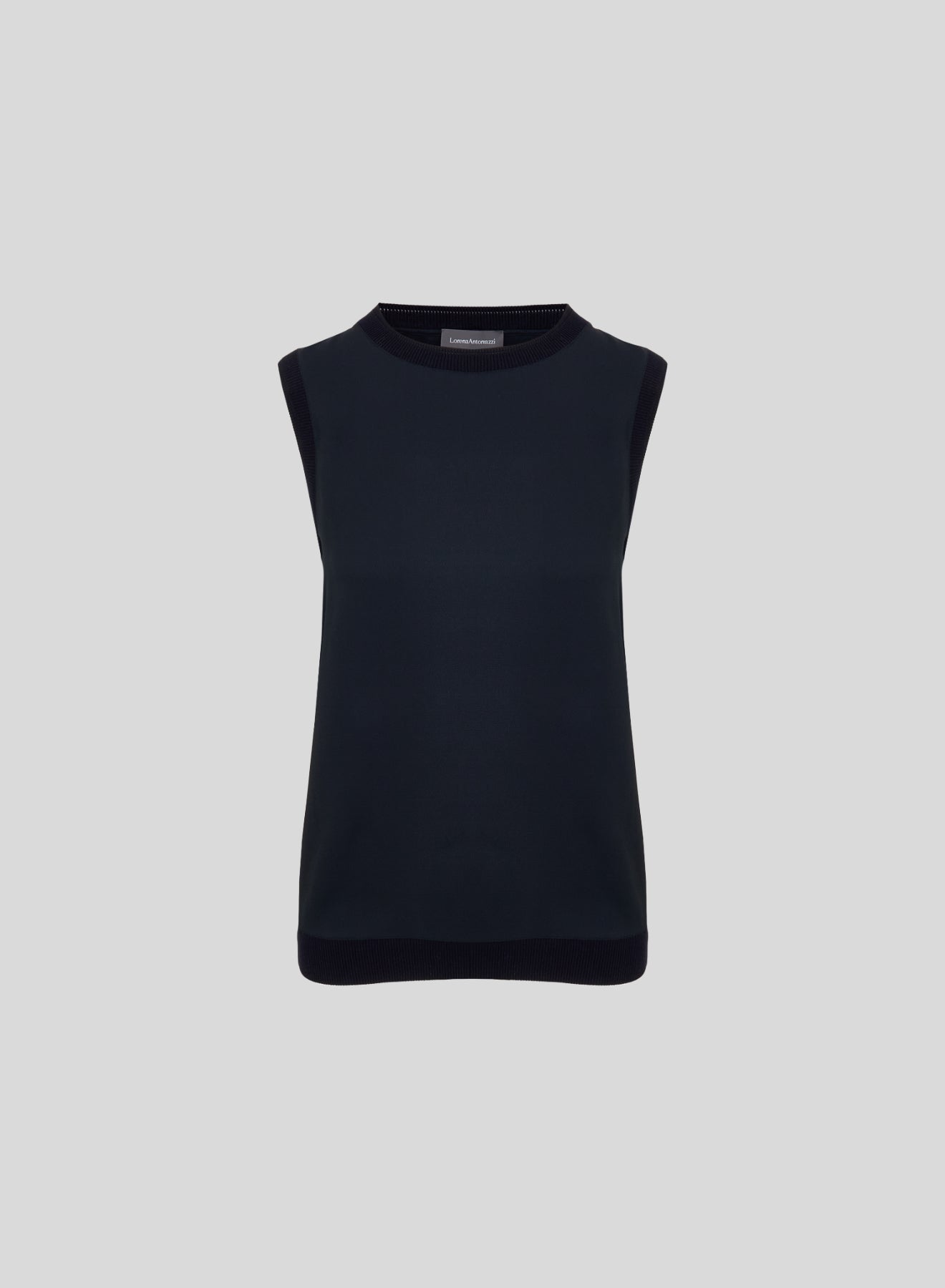 COTTON AND SILK BLEND TWILL TOP