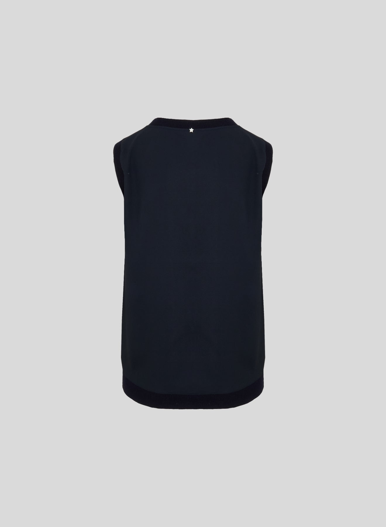 COTTON AND SILK BLEND TWILL TOP