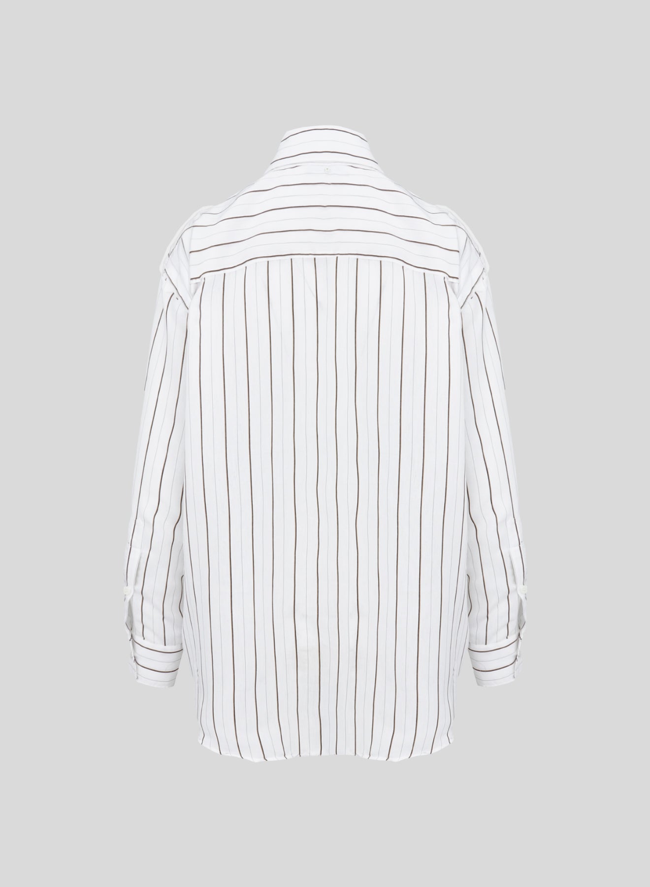 VISCOSE AND SILK BLEND STRIPED SHIRT