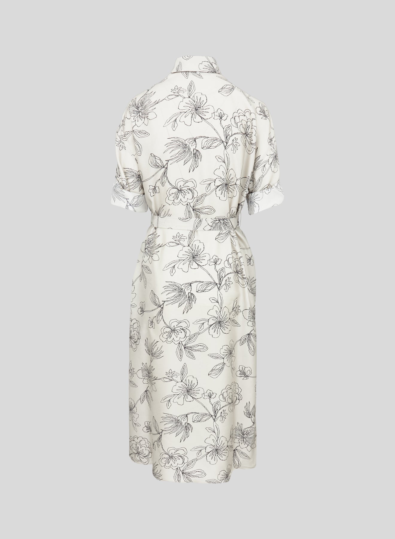 PRINTED SILK CHEMISIER DRESS