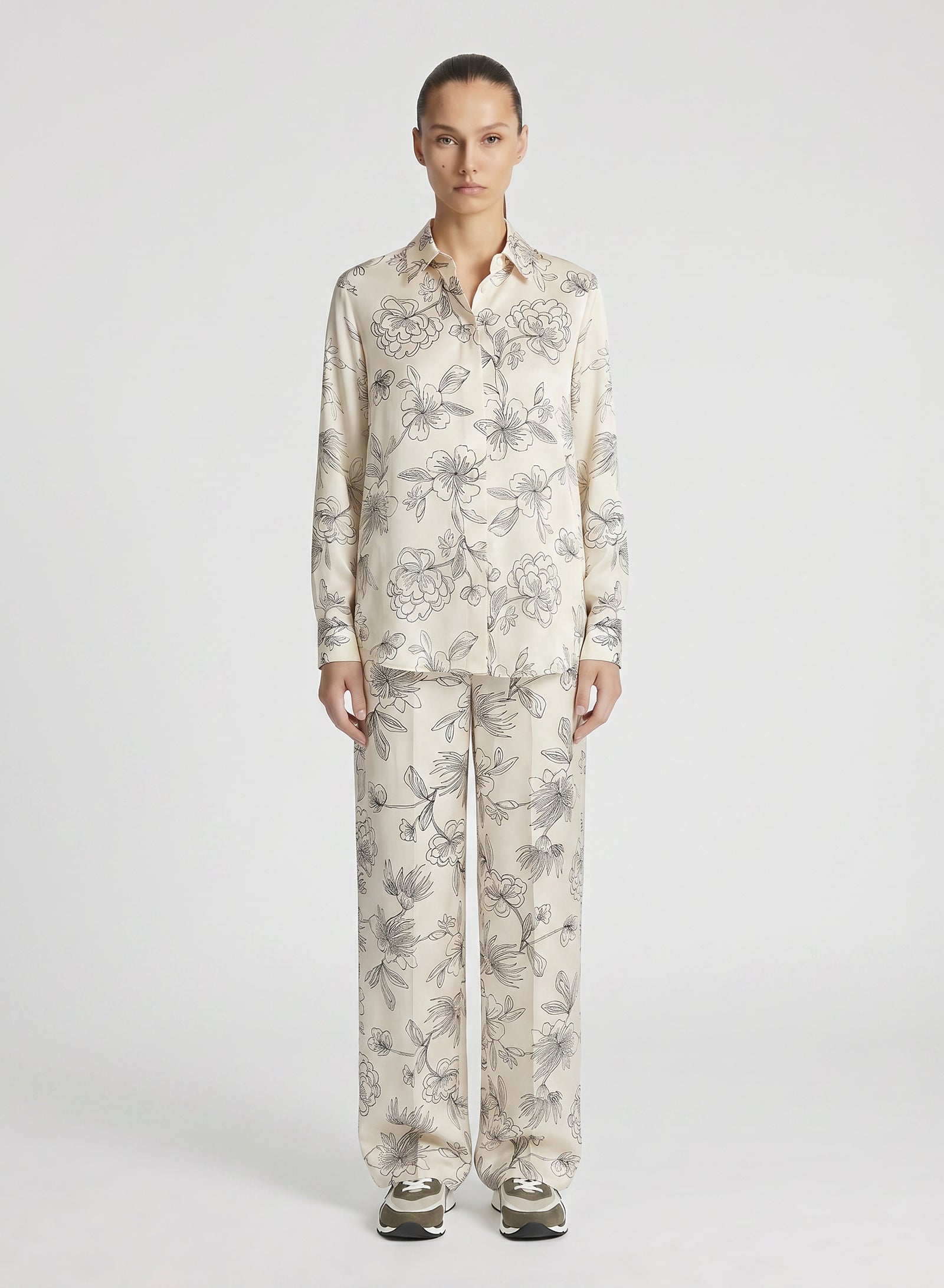 PRINTED SILK CLASSIC SHIRT