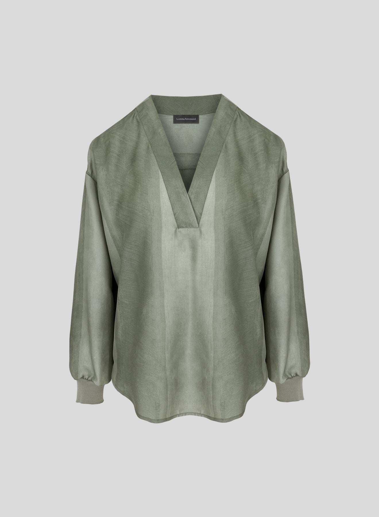 BLUSA IN TWILL DI MISTO SETA STAMPATA