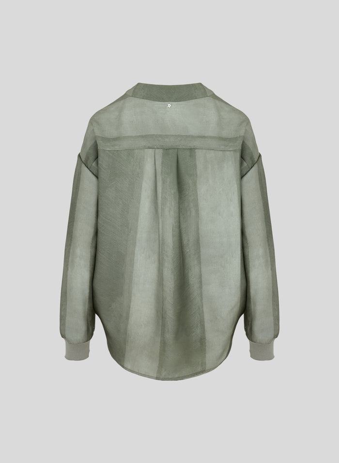 BLUSA IN TWILL DI MISTO SETA STAMPATA