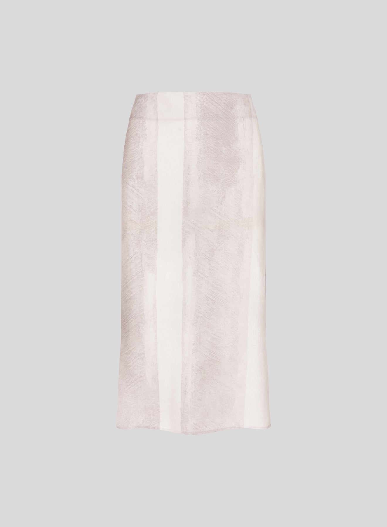 PRINTED SILK TWILL MIDI SKIRT