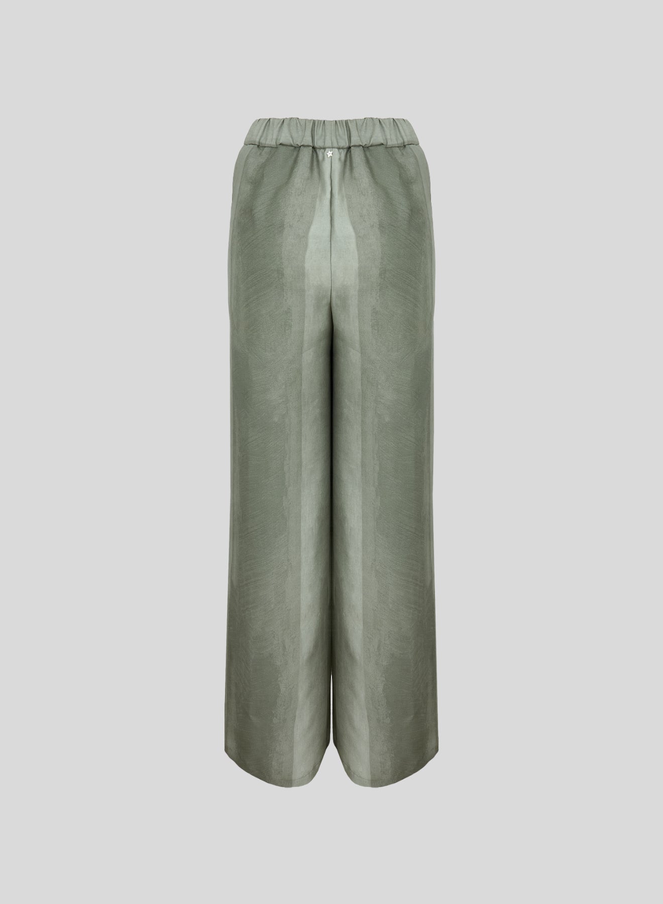 SILK AND COTTON BLEND TWILL PRINTED PANTS