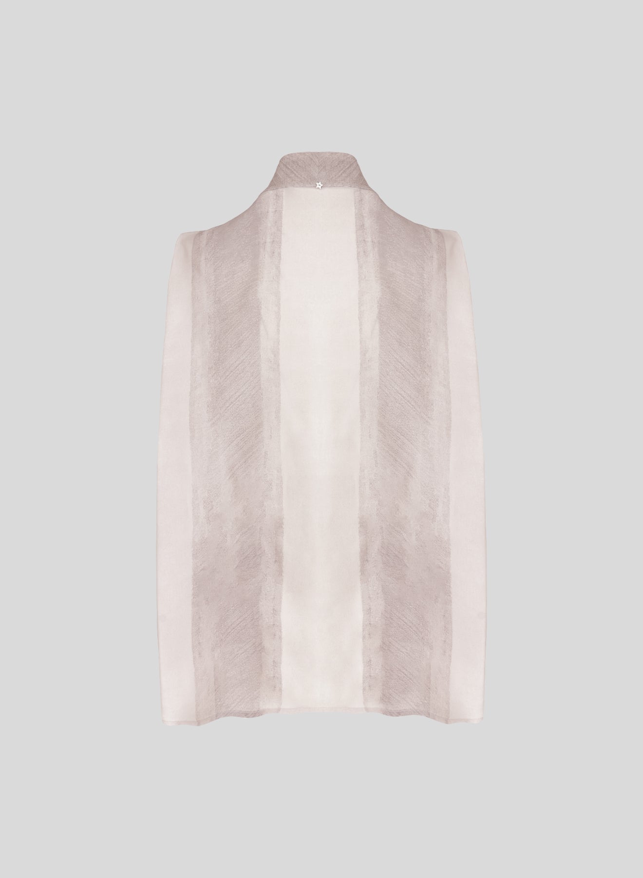 PRINTED SILK TWILL TIE-NECK COLLAR