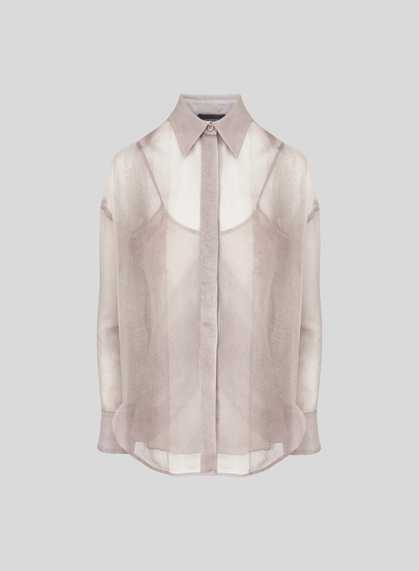 CAMICIA IN VOILE DI SETA STAMPATA