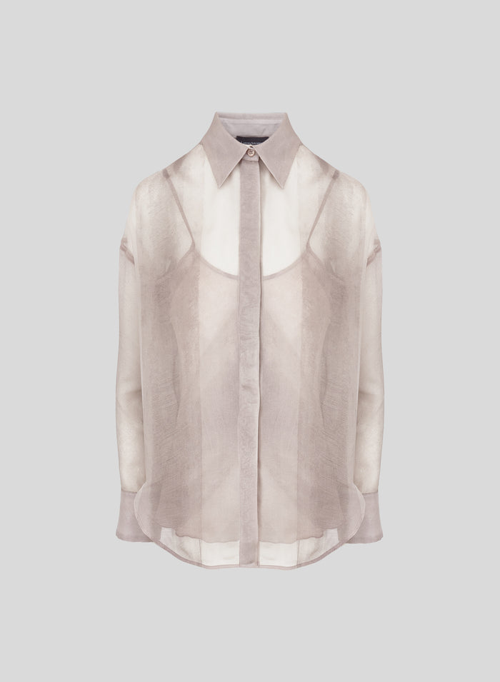 PRINTED SILK VOILE SHIRT