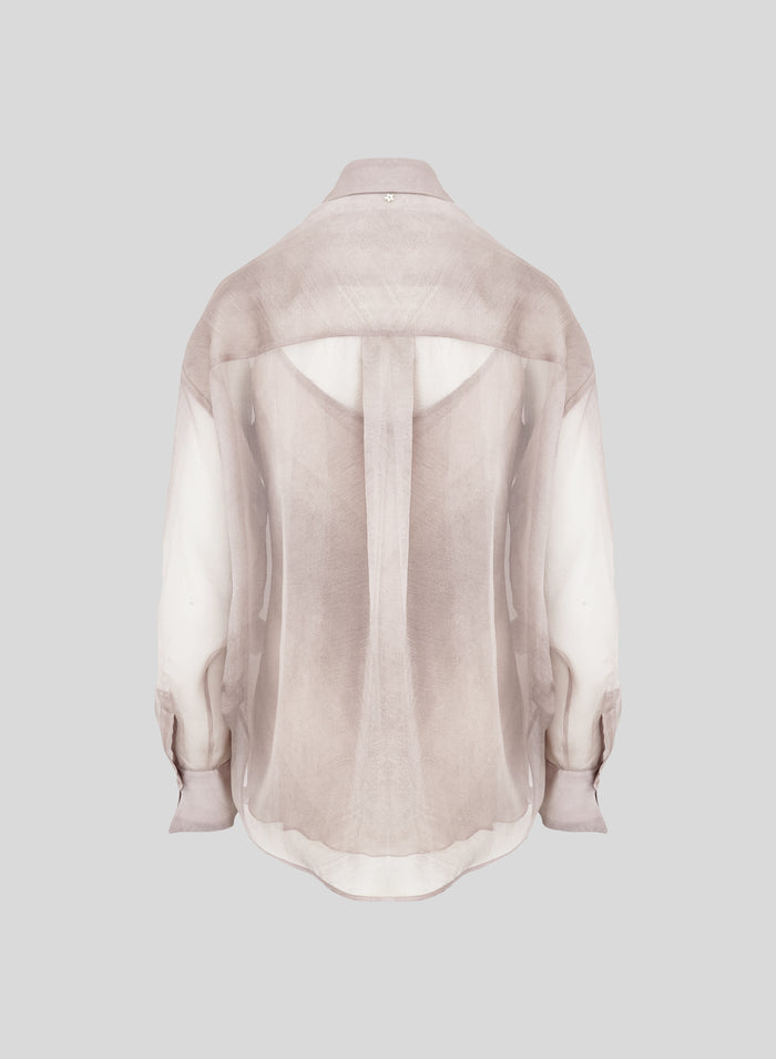 PRINTED SILK VOILE SHIRT