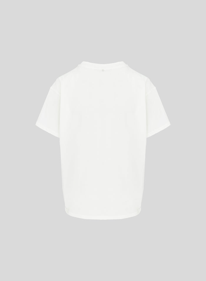 COTTON T-SHIRT WITH SEQUINS EMBROIDERY