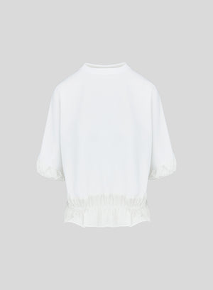 T-SHIRT IN JERSEY FELPATO MORBIDO IN MISTO COTONE