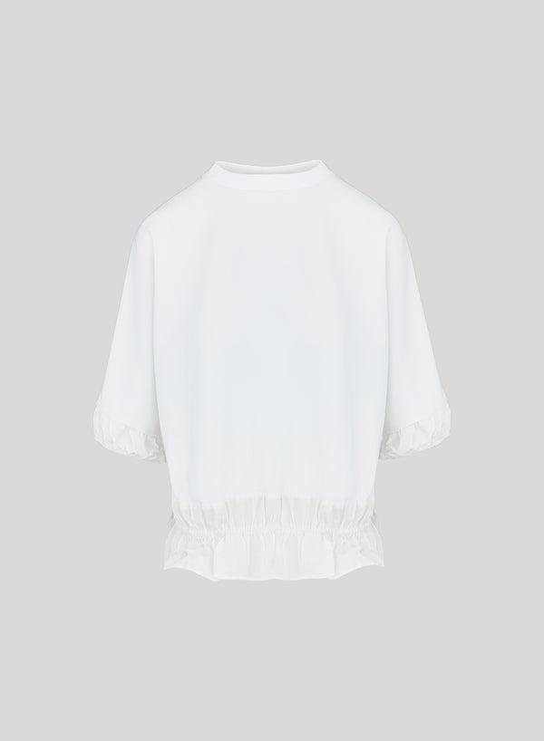 T-SHIRT IN JERSEY FELPATO MORBIDO IN MISTO COTONE