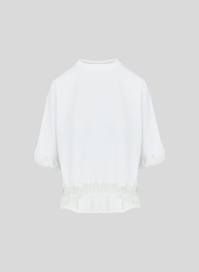 COTTON BLEND JERSEY SOFT SWEAT T-SHIRT