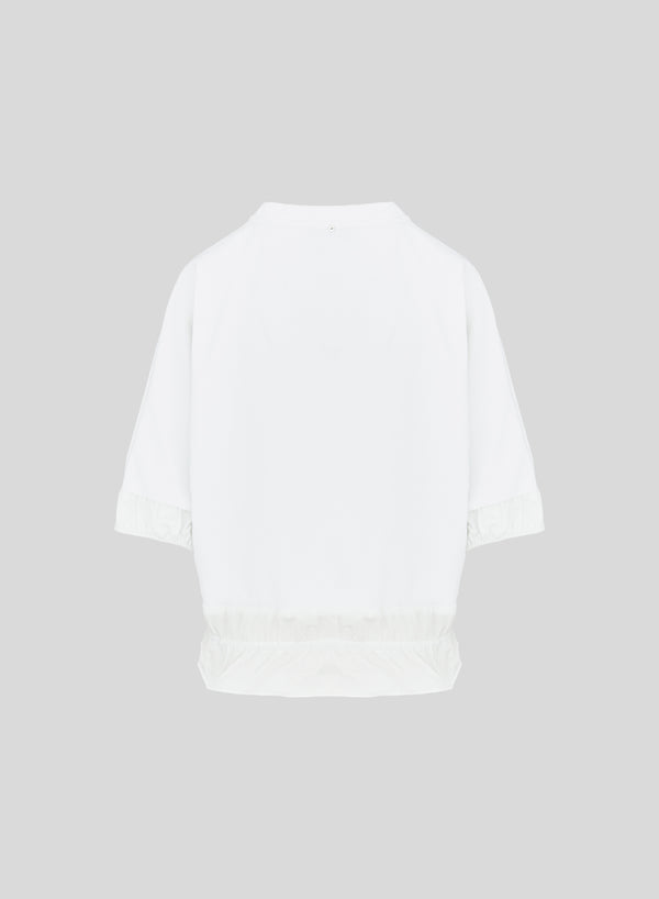 COTTON BLEND JERSEY SOFT SWEAT T-SHIRT