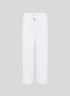 PANTALONI IN JERSEY FELPATO MORBIDO IN MISTO COTONE