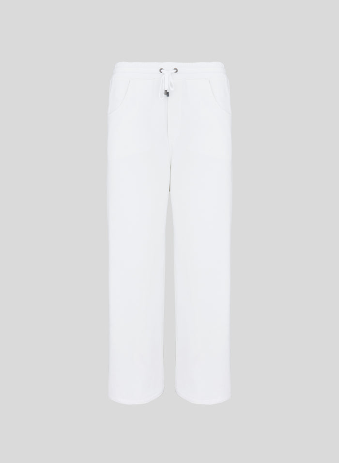 PANTALONI IN JERSEY FELPATO MORBIDO IN MISTO COTONE