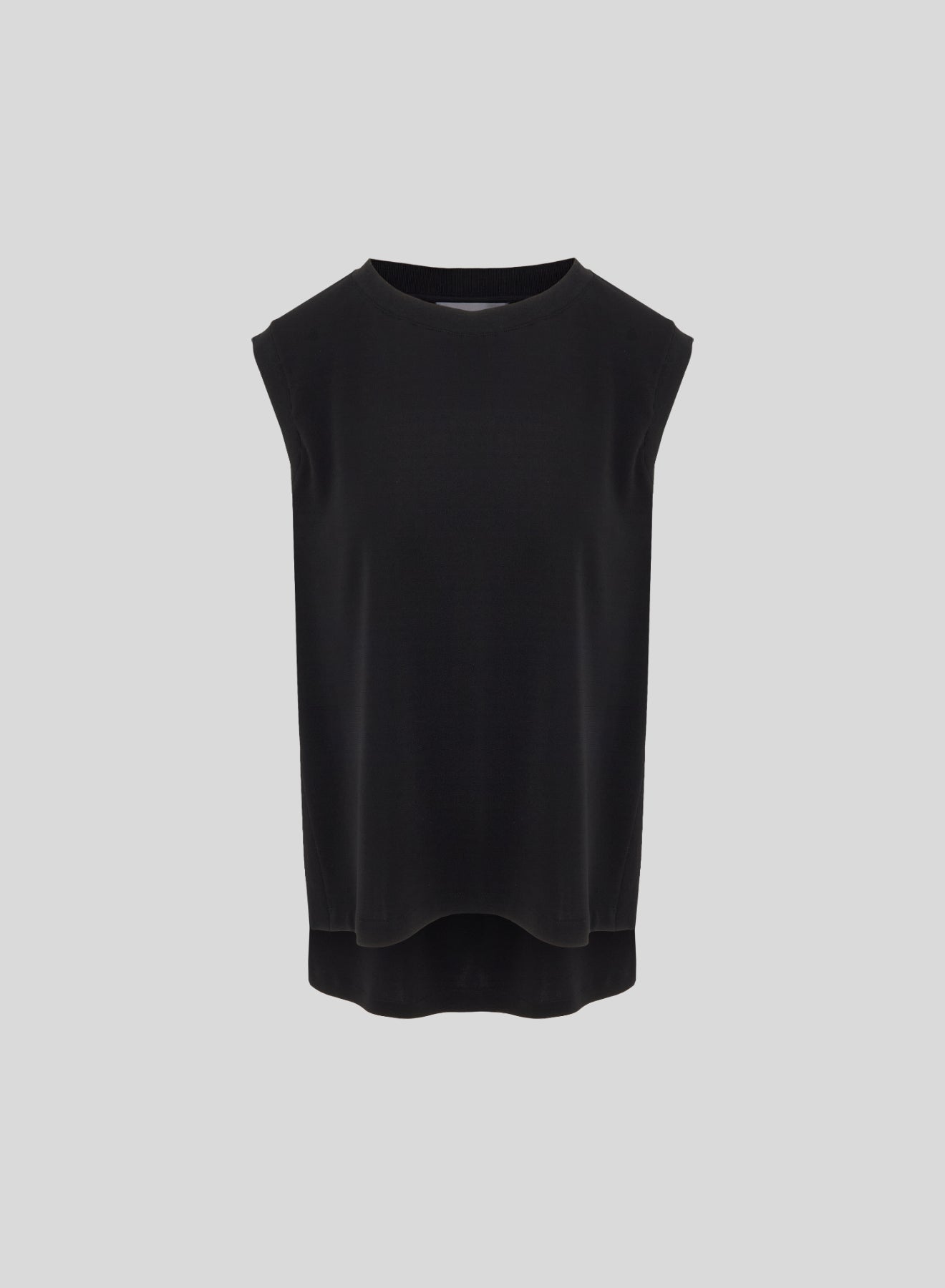 TOP SMANICATO IN JERSEY CREPE DI VISCOSA