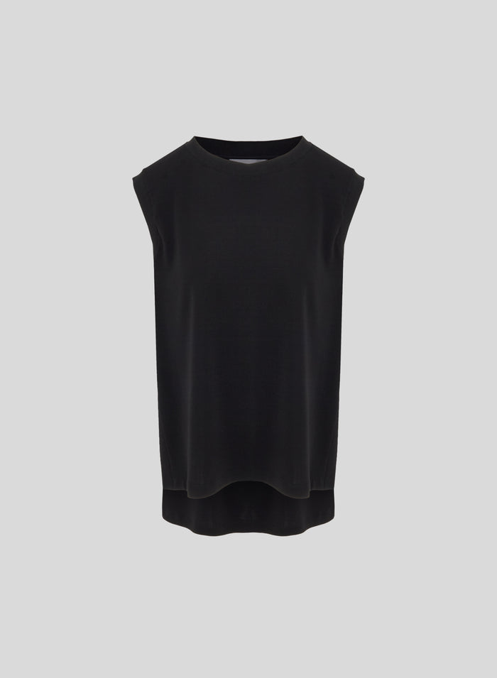 VISCOSE CREPE JERSEY SLEEVELESS TOP