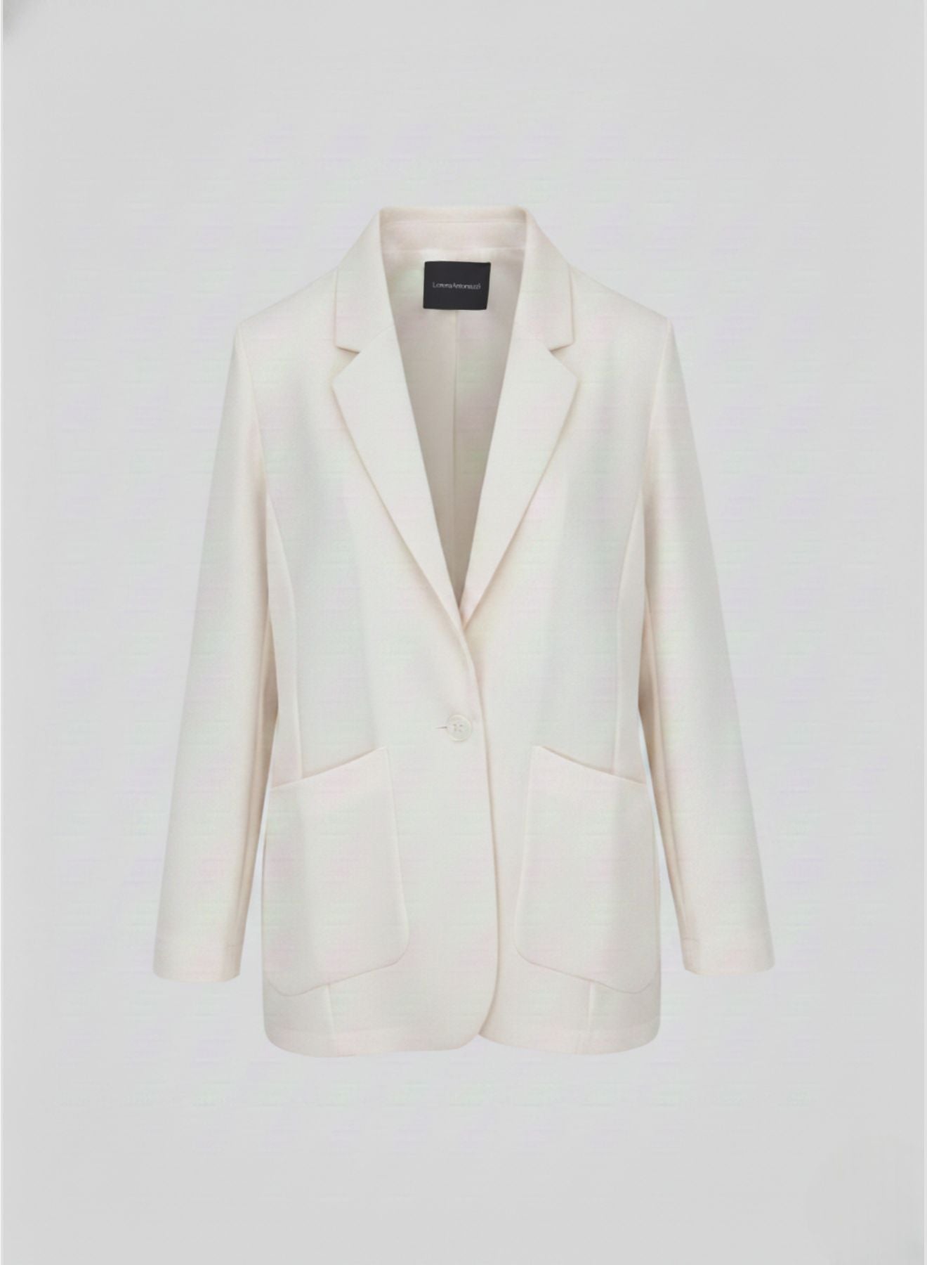 SINGLE-BREASTED JACKET IN VISCOSE CREPE JERSEY