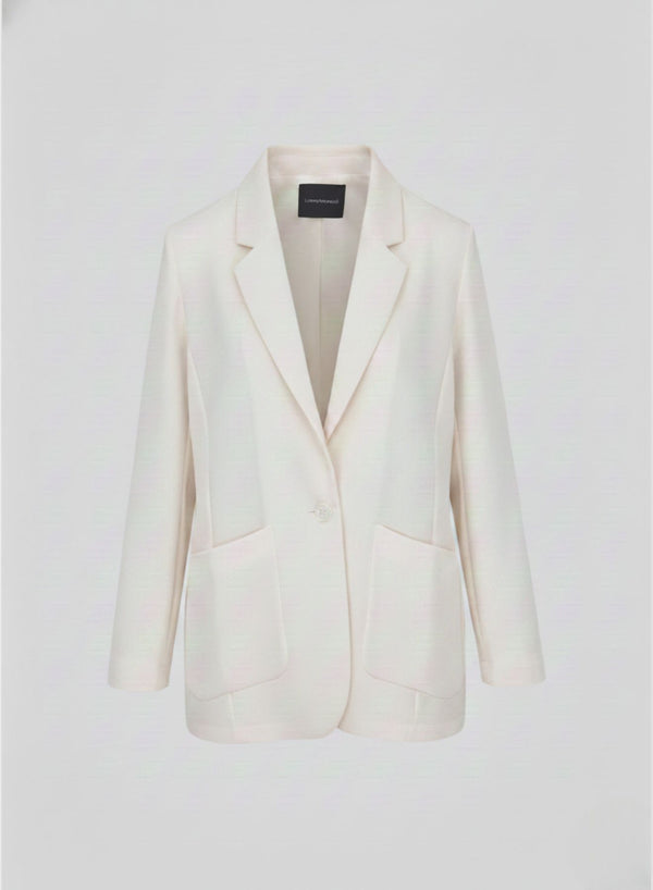 SINGLE-BREASTED JACKET IN VISCOSE CREPE JERSEY