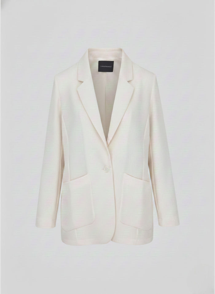 SINGLE-BREASTED JACKET IN VISCOSE CREPE JERSEY