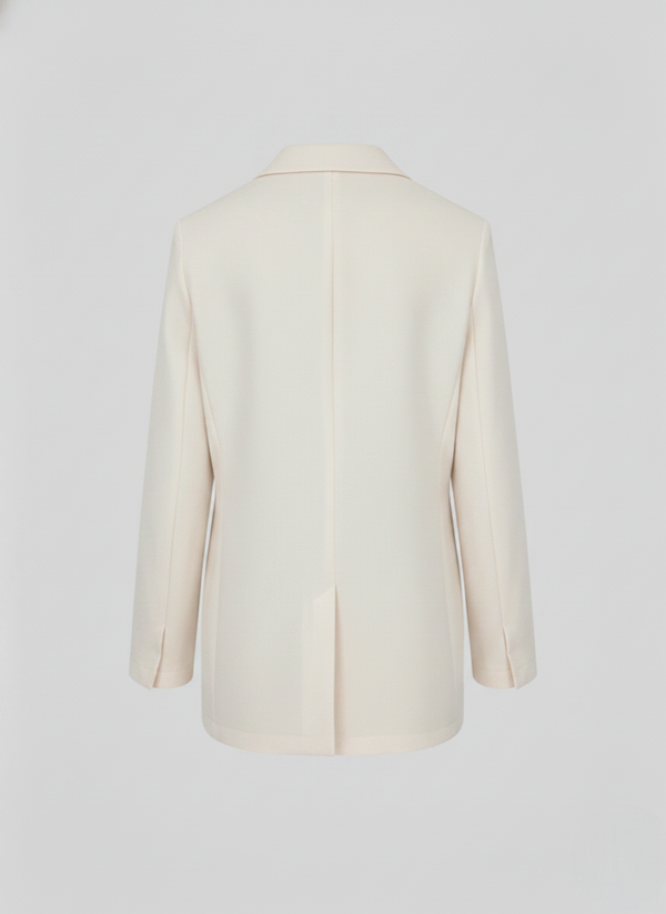 SINGLE-BREASTED JACKET IN VISCOSE CREPE JERSEY