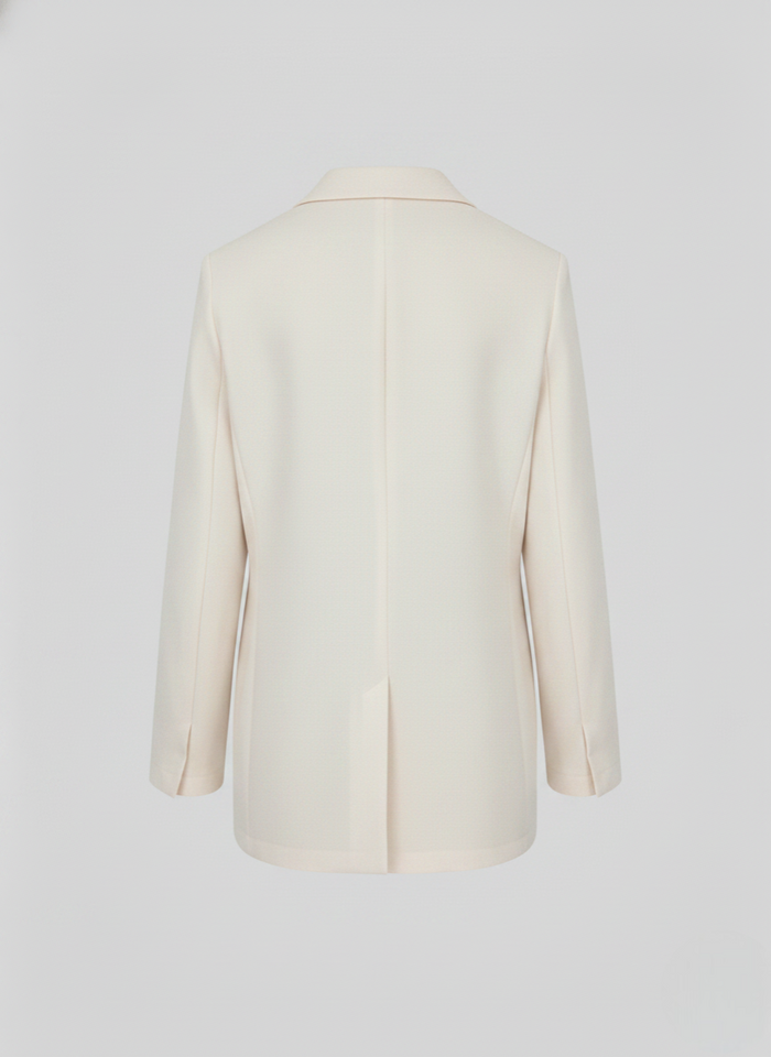 SINGLE-BREASTED JACKET IN VISCOSE CREPE JERSEY